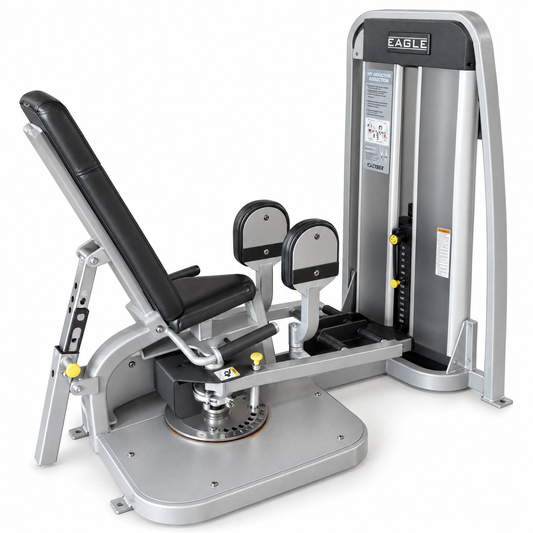 Cybex Eagle Hip Abduction/Adduction (Remanufactured), Silver Frame & Black Upholstery