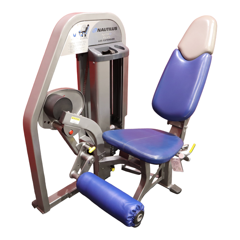 Nautilus Nitro Plus Leg Extension, Silver Frame & Blue Upholstery (Remanufactured)