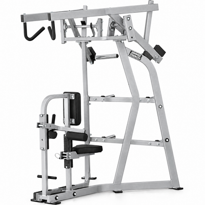 Hammer Strength Plate-Loaded Iso-Lateral High Row (Remanufactured) - Silver Frame & Black Upholstery