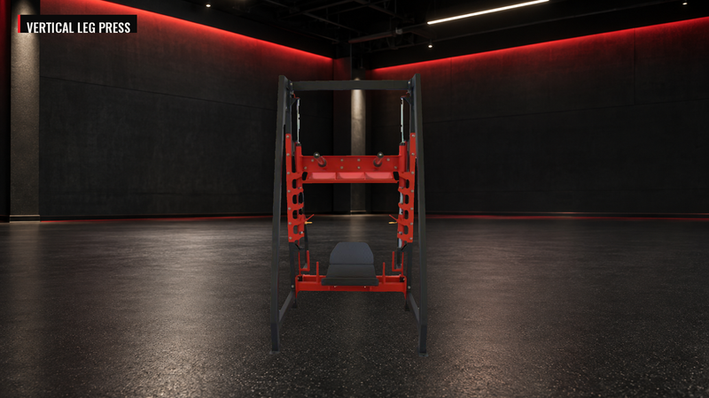 BUILT Strength OG Series Vertical Leg Press real product photo in a commercial gym bay