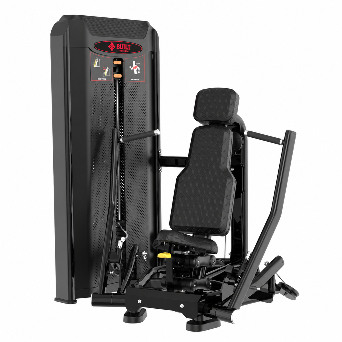 BUILT Strength Fractal Series Chest Press, selectorized strength machine