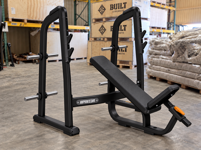 Precor Discovery Series Olympic Incline Bench Press (Remanufactured) in warehouse
