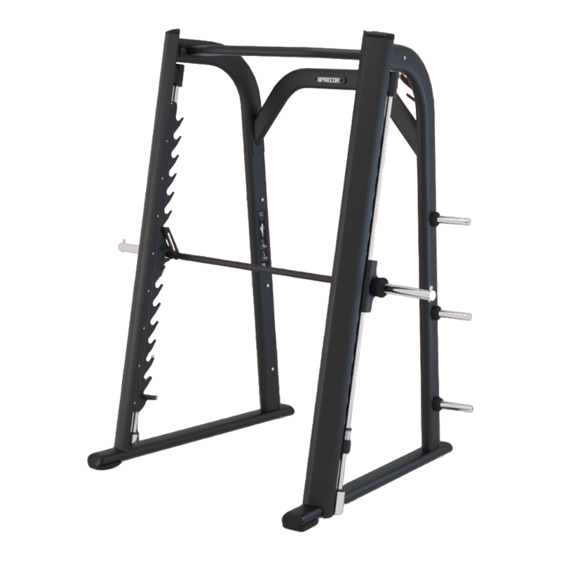 Precor Discovery Series Smith Machine (Remanufactured) — Black Frame [PRE-DIS-SM-B-1] — transparent background