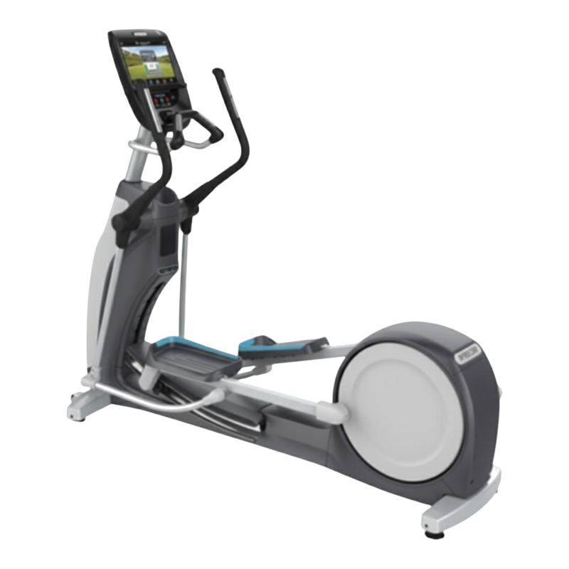 Precor EFX 885 Total Body Elliptical w/ P82 & Converging Crossramp (Remanufactured) — Gray Frame [PRE-EFX-885-GG] — transparent background