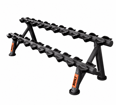 BUILT Strength Foundation Series rubber dumbbells, view 1