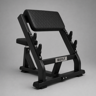 BUILT Strength Foundation Series Seated Preacher Curl Bench