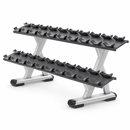 Precor Discovery Series 2-Tier 10-Pair Dumbbell Rack (Remanufactured)