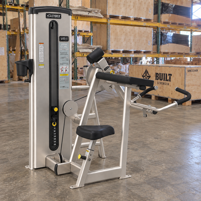 Cybex VR1 Arm Curl (Remanufactured) in warehouse