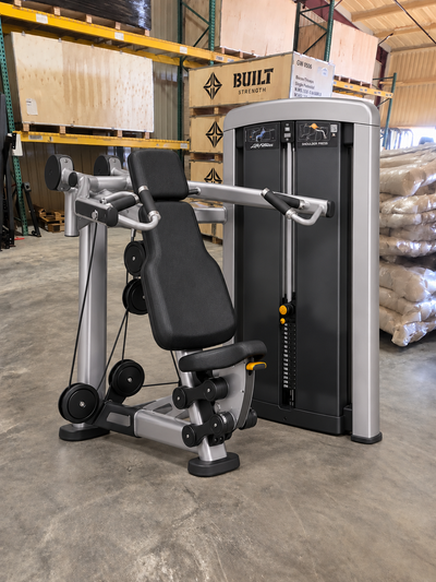 Life Fitness Insignia Series Shoulder Press (Remanufactured) in warehouse