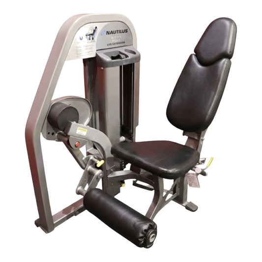 Nautilus Nitro Plus Leg Extension, Silver Frame & Black Upholstery (Remanufactured)