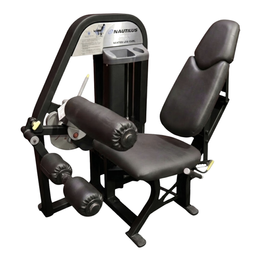 Nautilus Nitro Plus Seated Leg Curl, Black Frame & Black Upholstery (Remanufactured)