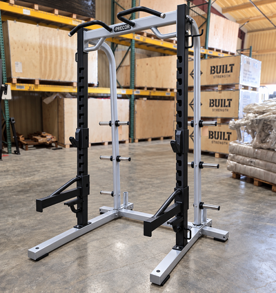 Precor Discovery Series Half Rack (Remanufactured) in warehouse