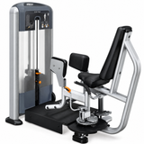 Precor Discovery Series Outer Thigh, gray frame and black upholstery