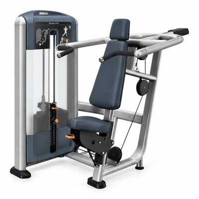 Precor Discovery Series Shoulder Press, gray