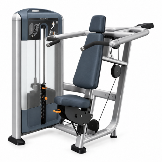 Precor Discovery Series Shoulder Press, gray