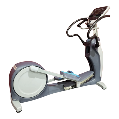 Precor EFX 833 Lower Body Elliptical w/ Converging Crossramp & P30 Console (Remanufactured), Gray Base & Blue Trim [PRC-EFX-833-P30-BLU]