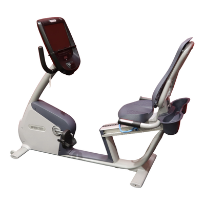 Precor RBK 885 Recumbent Bike w/P82 Console (Remanufactured), Blue Trim [PR-RBK885P82-BLU]