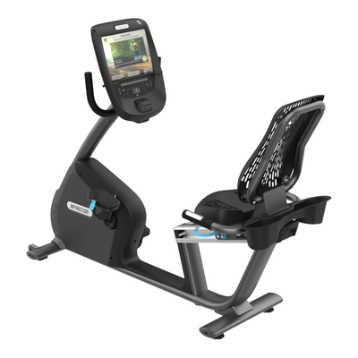 Precor RBK 885 Recumbent Bike w/P82 Console (Remanufactured), All Black [PR-RBK885P82-ALLBLK]