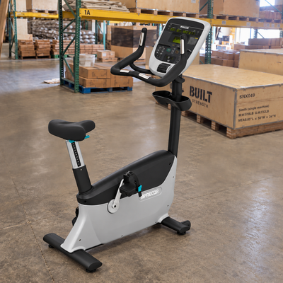 Precor UBK 835 Upright Bike w/P30 Console (Remanufactured) in warehouse