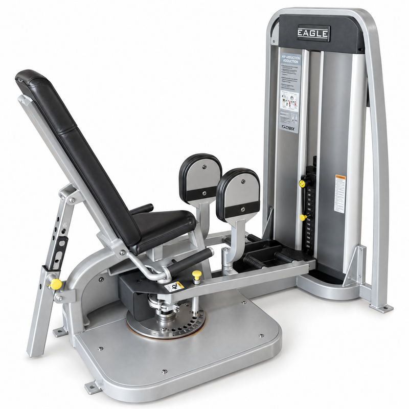 Cybex Eagle Hip Abduction/Adduction (Remanufactured) - Silver Frame & Black Upholstery