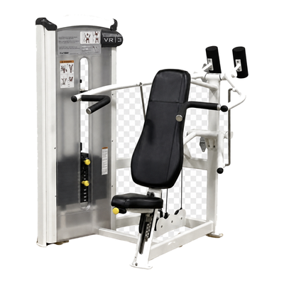 Cybex VR3 Overhead Press white frame black upholstery transparent
