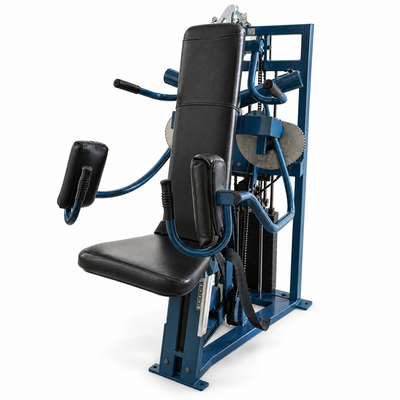 Nautilus 1st Gen Double Shoulder, blue frame and black upholstery