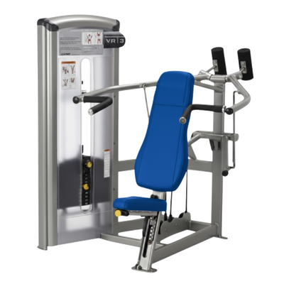Cybex VR3 Overhead Press gray frame blue upholstery transparent