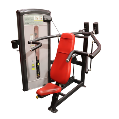 Cybex VR3 Overhead Press black frame red upholstery transparent