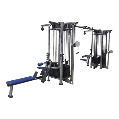 Life Fitness Signature Series Multi-Station MJ8 Jungle Gym blue upholstery transparent